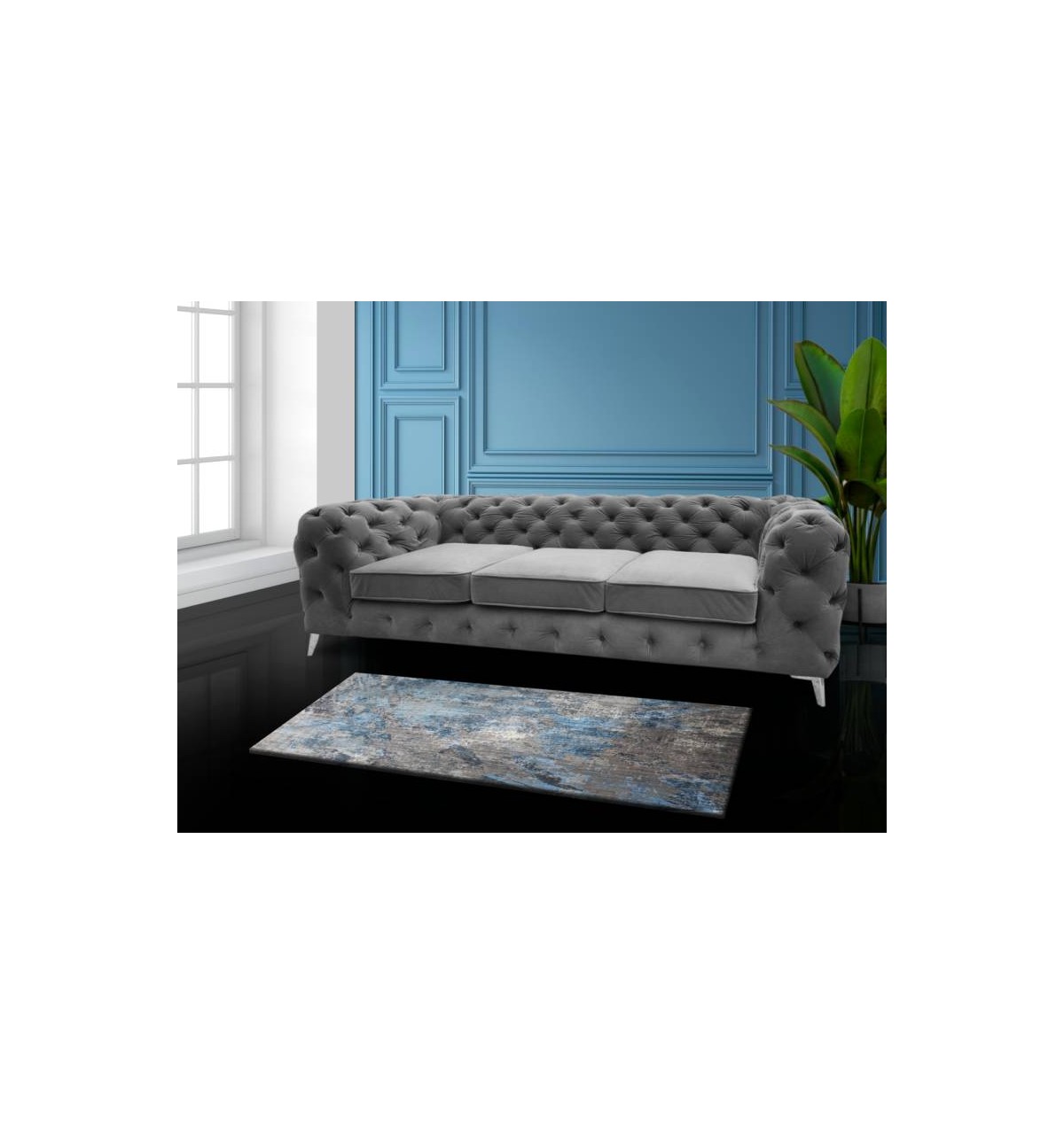 Nowoczesna pikowana sofa
