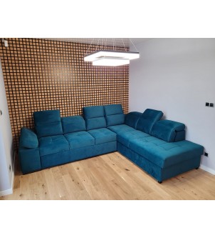 Niebieska nowoczesna sofa...
