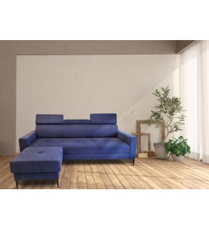 Sofa tapicerowana z pufą na zamówienie