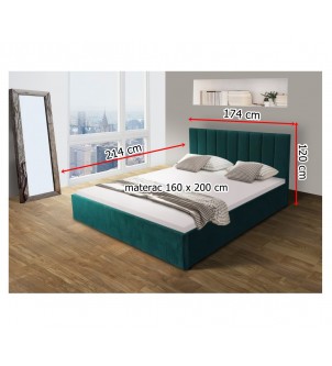 Nowoczesne łóżko tapicerowane z zagłówkiem