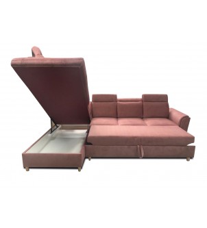 Nowoczesna sofa narożna z funkcją spania