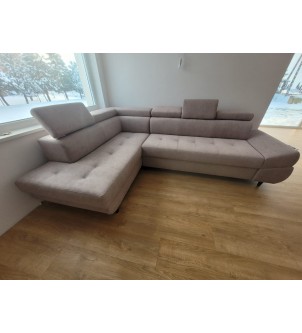 Sofa narożna tapicerowana z funkcją spania
